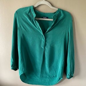 Green Madewell Silk Blouse